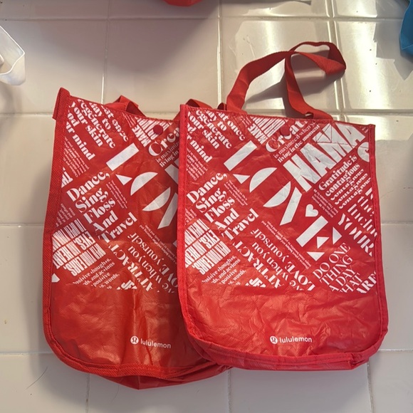 lululemon athletica Handbags - Lululemon Red Tote Bags